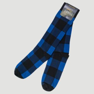 calcetines azul diseno de cuadros marca tishas cl sico 140592 233777 1