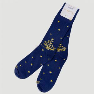 calcetines azul diseno golden tree marca tishas cl sico 145341 225754 1