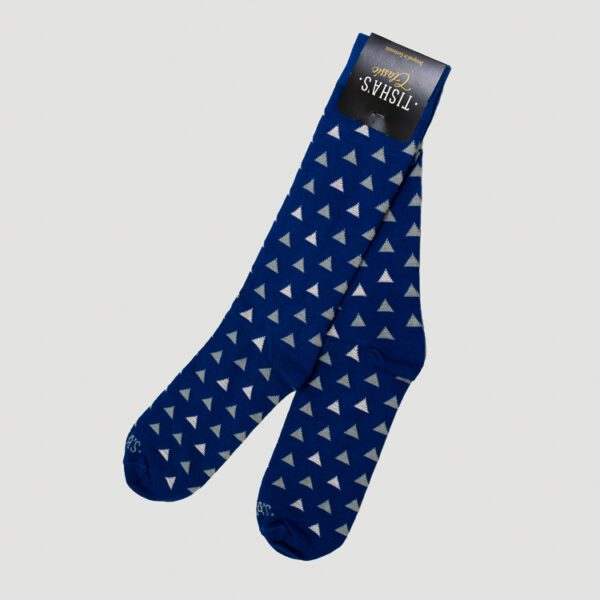 calcetines azul diseno triangulos marca tishas cl sico 143872 221516 1