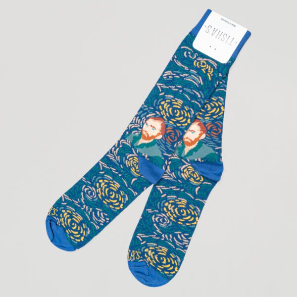 calcetines azul diseno van gogh marca tishas cl sico 151921 270069 1