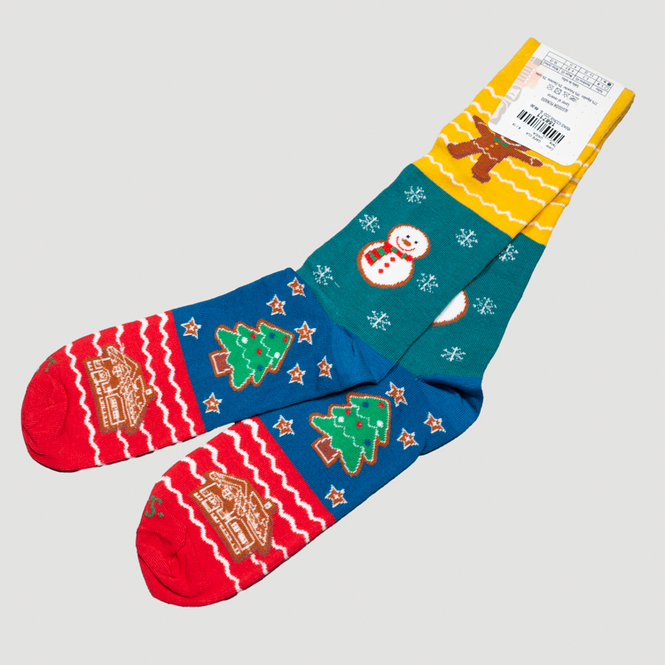 calcetines azul diseno xmas icons 2024 marca tishas cl sico 158711 327767 1