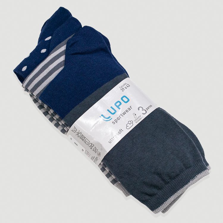 calcetines azul pack variado marca lupo cl sico 127992 330242 1