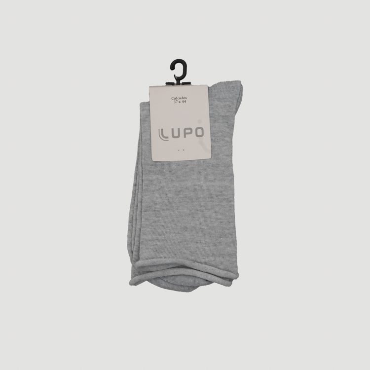 calcetines gris estructura plana marca lupo cl sico 160369 GRIS 1