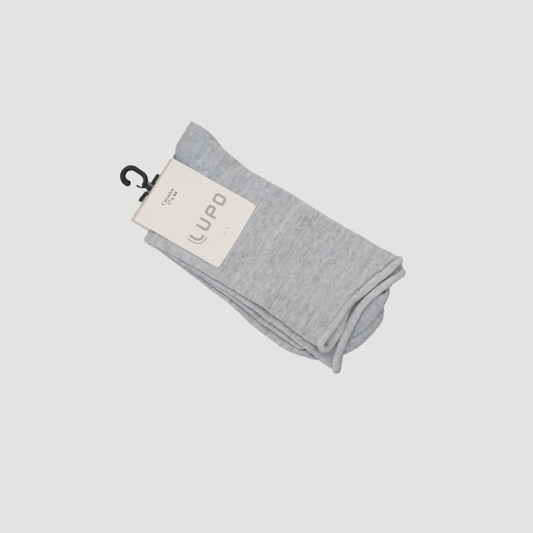 calcetines gris estructura plana marca lupo cl sico 160369 GRIS 2