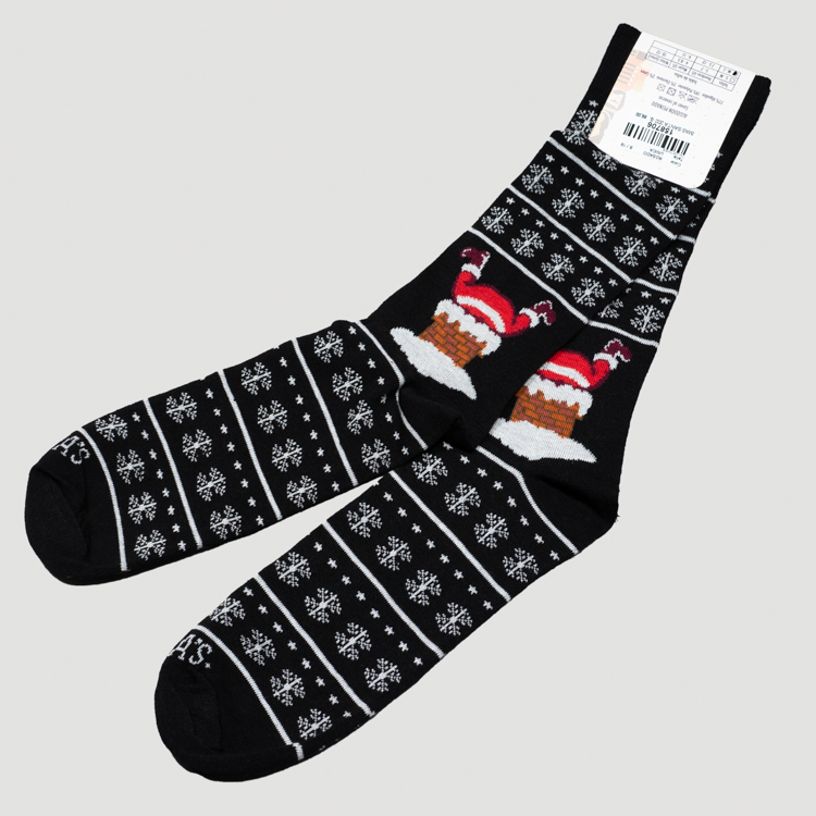 calcetines negro diseno xmas santa 2024 marca tishas cl sico 158706 327771 1