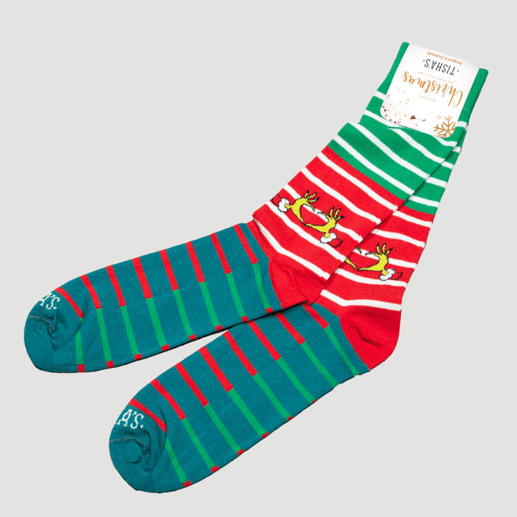 calcetines verde diseno xmas grinch lines marca tishas cl sico 158710 327766 1