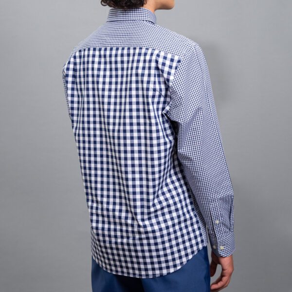 camisa azul diseno de cuadros marca carven cl sico 155677 296559 3