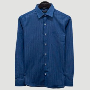 camisa azul diseno de puntos marca business casual cl sico 142078 204416 1