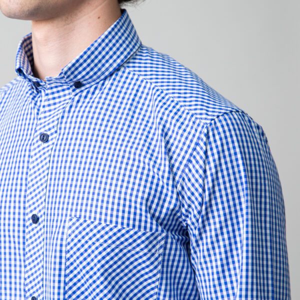 camisa azul estructura de cuadros marca business casual slim 147724 249627 2