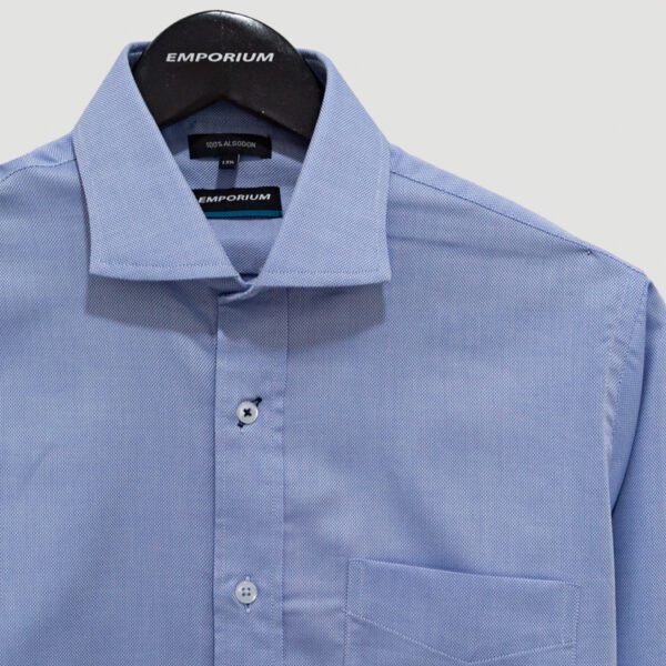 camisa azul estructura labrada marca emporium cl sico 140531 199976 2