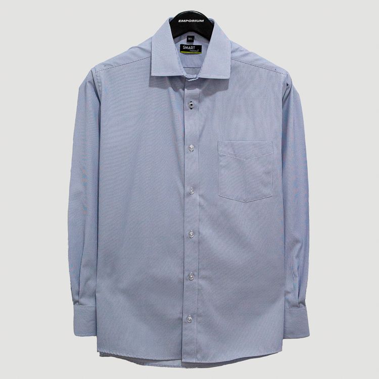 camisa azul estructura labrada marca smart slim 138528 195044 1