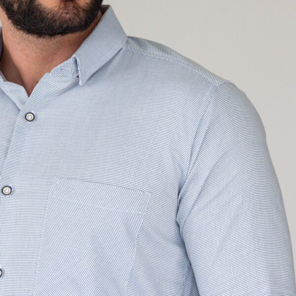 camisa azul estructura puntos marca business casual slim 144154 216849 2