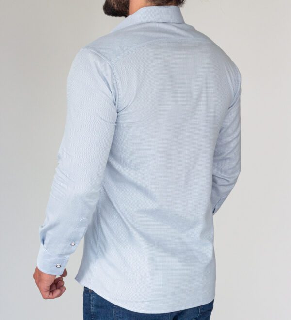 camisa azul estructura puntos marca business casual slim 144154 216849 3