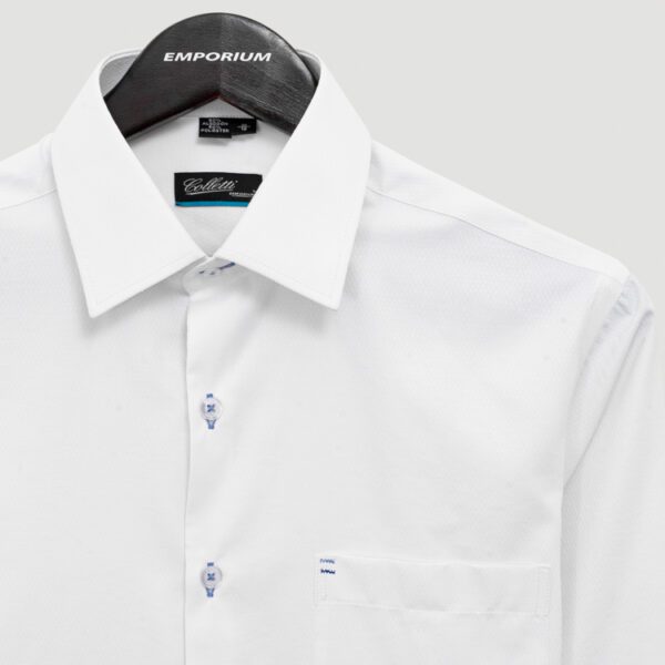 camisa blanca estructura labrada marca colletti cl sico 151100 306008 2