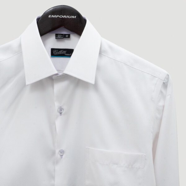 camisa blanca estructura labrada marca colletti cl sico 151145 318940 2