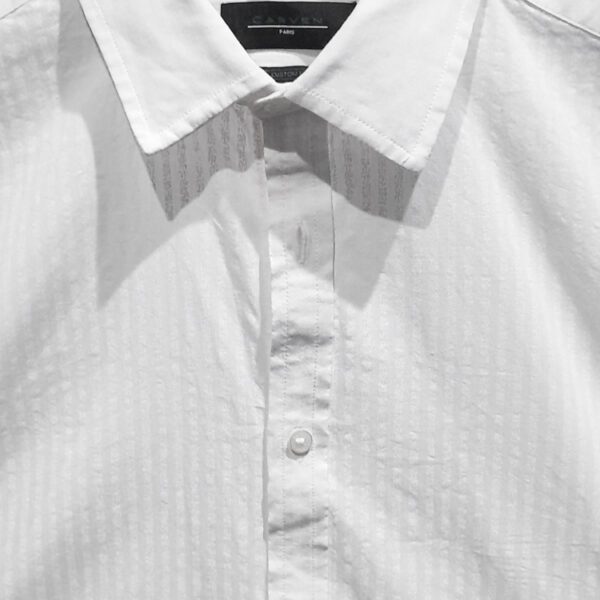 camisa blanco estructura labrada marca carven cl sico 147499 237789 2