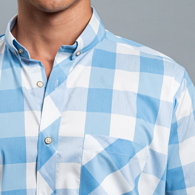 camisa casual celeste estructura plana marca emporium slim 157597 CELESTE 2