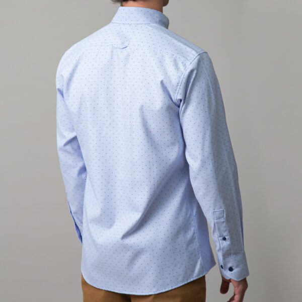 camisa celeste estructura puntos marca business casual slim 147696 249634 3