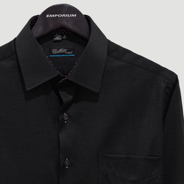 camisa negro estructura plana marca colletti cl sico 146335 230637 3