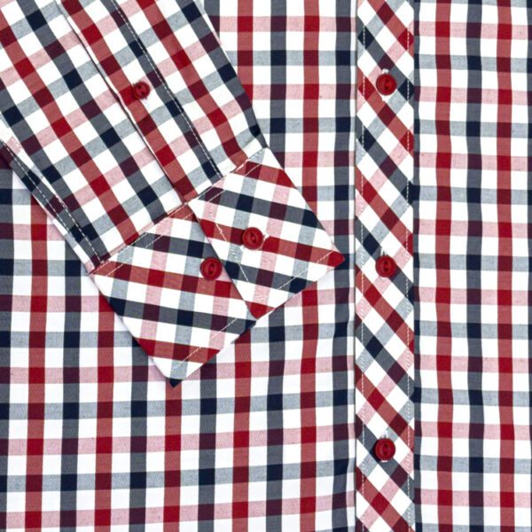 camisa roja estructura plana marca business casual slim 141389 225781 3