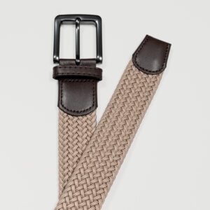 cincho beige diseno trenzado marca buckle cl sico 154147 289214 1