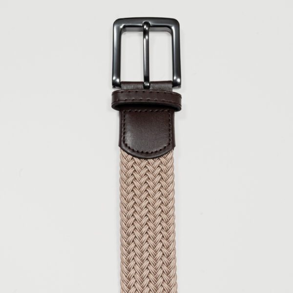 cincho beige diseno trenzado marca buckle cl sico 154147 289214 2