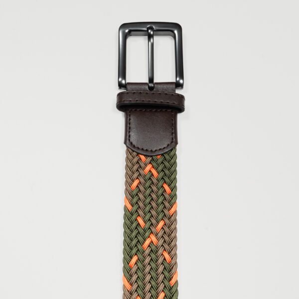 cincho verde y naranja diseno trenzado marca buckle cl sico 154164 289216 2