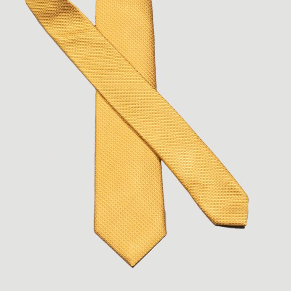 corbata amarilla estructura labrada marca colletti slim 157666 314005 2