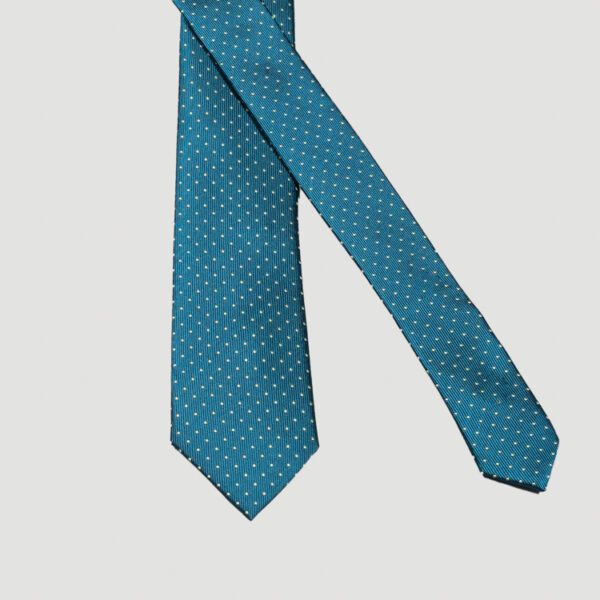 corbata turquesa diseno de puntos marca colletti slim 157733 313949 2