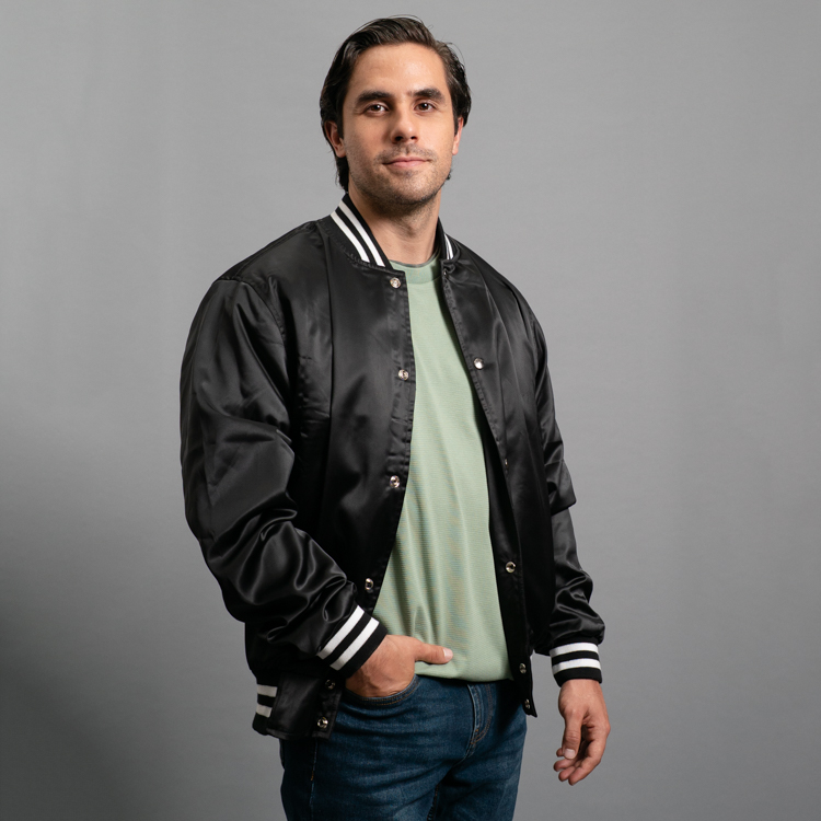 jacket negro diseno universitario marca monkey jackets slim 145577 372596 1