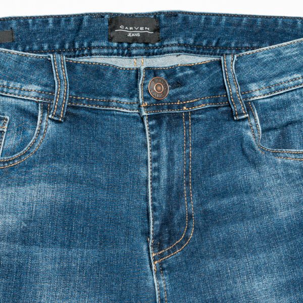 jeans azul estructura labrada marca carven slim 147571 293707 2