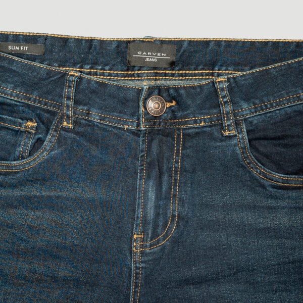 jeans azul estructura labrada marca carven slim 149890 306011 3