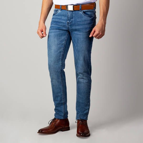 Jeans azul estructura lavado claro marca Carven slim | 130208