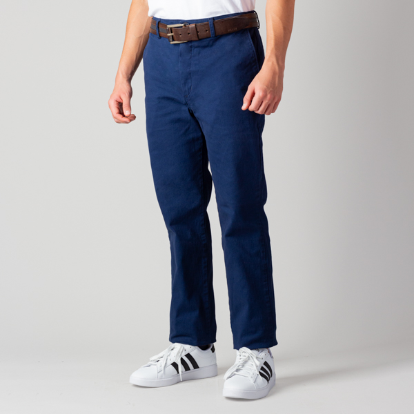 Pantalón azul estructura plana marca Business Casual slim | 136414