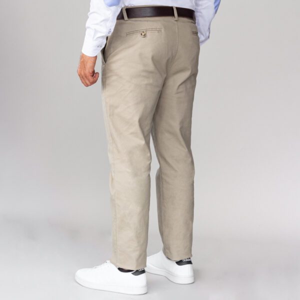 pantalon beige estructura plana lisa marca business casual cl sico 144377 216839 2