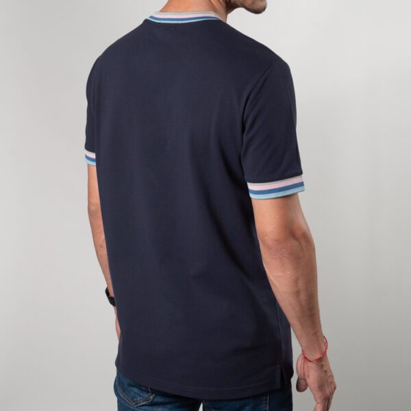 playera azul marino estructura contraste marca carven slim 150915 270486 3