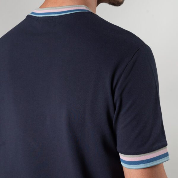 playera azul marino estructura contraste marca carven slim 150915 270486 4