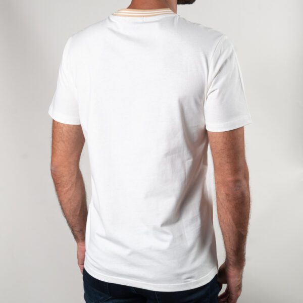 playera blanca estructura cuello contrastado marca carven slim 150891 270490 4