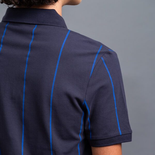 polo azul diseno de lineas marca carven slim 155726 296549 3