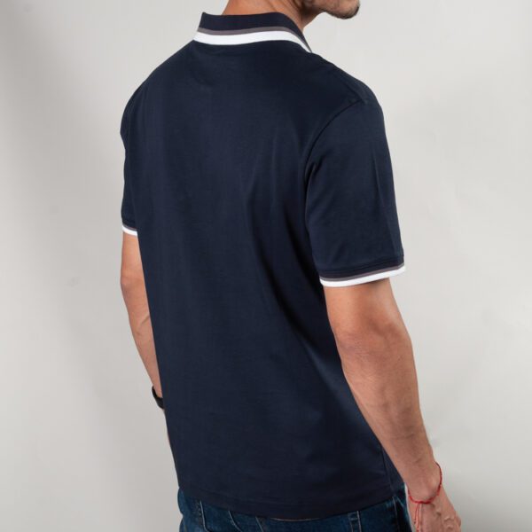 polo azul estructura contraste marca carven slim 150867 270495 4