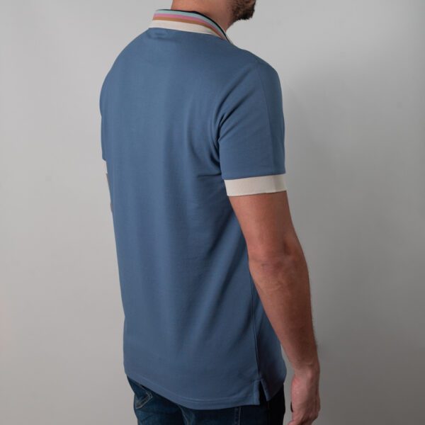 polo azul estructura cuello contrastado marca carven slim 150831 270500 4