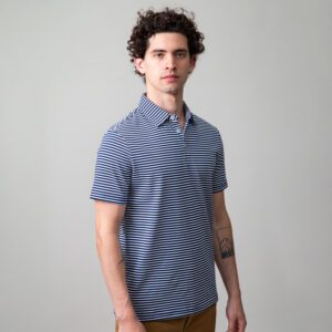 polo azul estructura l neas horizontales marca carven slim 149928 249597 1