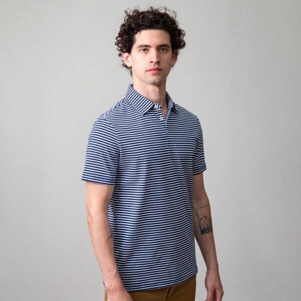 polo azul estructura l neas horizontales marca carven slim 149928 249597 1