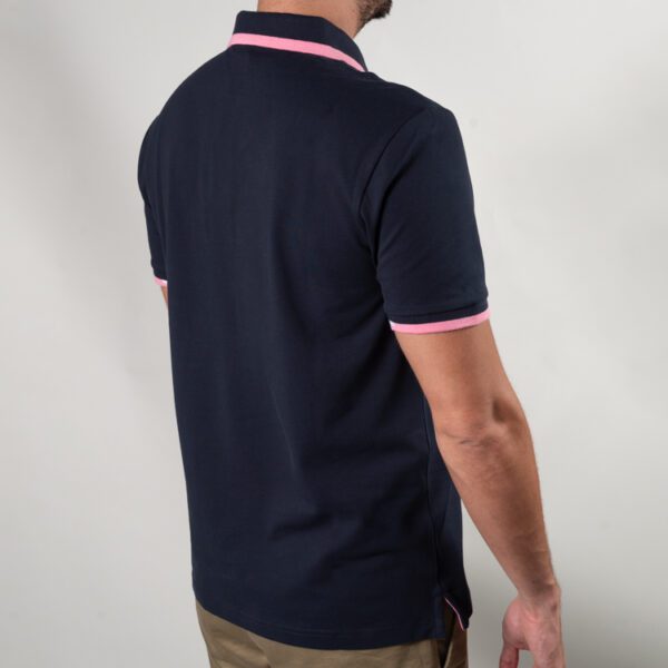 polo azul marino estructura contraste marca carven slim 150803 270504 3