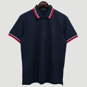 polo azul marino estructura plana marca carven slim 150816 286755 1