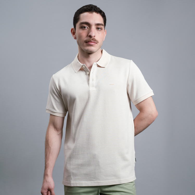 polo beige estructura plana marca carven slim 161503 BEIGE 1