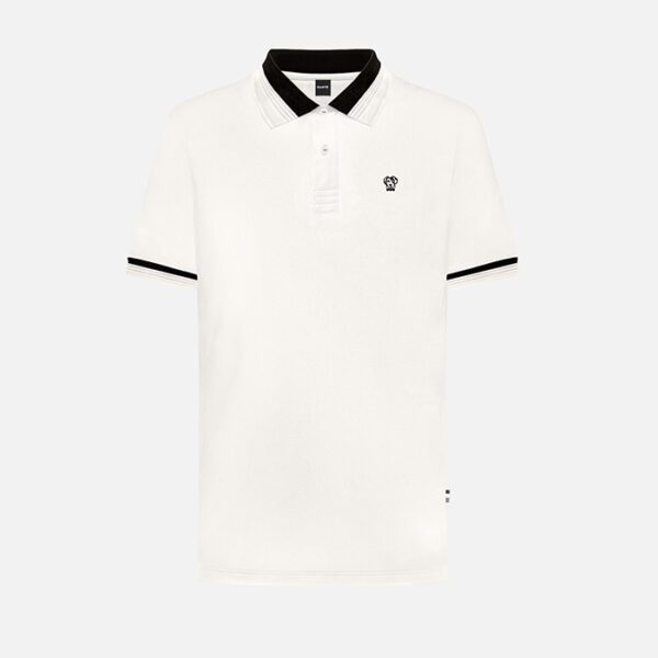 polo blanca estructura contraste marca dante slim 156617 300733 1