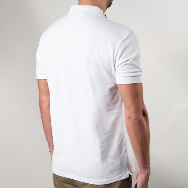 polo blanca estructura doble franja marca carven slim 150791 270507 4