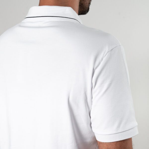 polo blanca estructura labrada marca carven slim 150807 270478 3