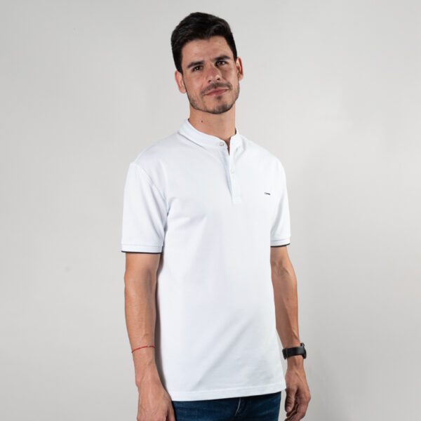 polo blanca estructura labrada marca carven slim 150827 270501 1